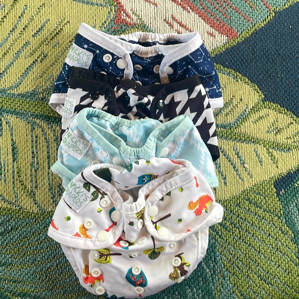 Original Nicki’s Diapers Diaper Cover- 4 different printed covers